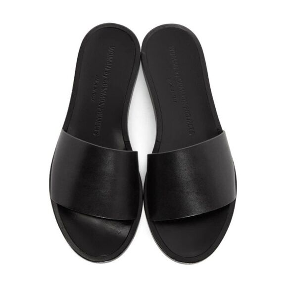 Woman by Common Projects Black leather Slide Sandals - Picture 3 of 4